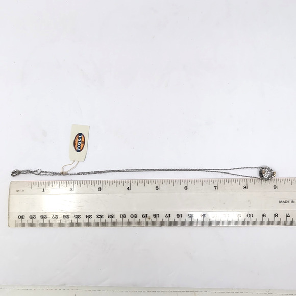 Fossil Brand Bird Owl Pendant Necklace Pave 2 Tone Jewelry Party Animal NEW NWT - Picture 8 of 9